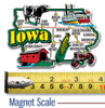 Iowa Six-Piece State Magnet Set by Classic Magnets, Includes 6 Unique Designs, Collectible Souvenirs Made in the USA