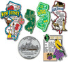 New Jersey Six-Piece State Magnet Set by Classic Magnets, Includes 6 Unique Designs, Collectible Souvenirs Made in the USA