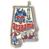 "Love from Alabama" Vintage State Magnet by Classic Magnets, Collectible Souvenirs Made in the USA