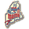 "Love from Maine" Vintage State Magnet by Classic Magnets, Collectible Souvenirs Made in the USA