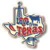 "Love from Texas" Vintage State Magnet by Classic Magnets, Collectible Souvenirs Made in the USA