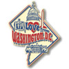 "Love from Washington D.C." Vintage Magnet by Classic Magnets, Collectible Souvenirs Made in the USA