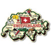 Switzerland Jumbo Country Map Magnet by Classic Magnets, Collectible Souvenirs Made in the USA