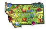 Montana Artwood State Magnet Collectible Souvenir by Classic Magnets