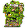 Rocky Mountain National Park Map Magnet by Classic Magnets, Collectible Souvenirs Made in the USA