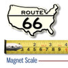 Route 66 USA Shaped Sign Magnet by Classic Magnets, Collectible Souvenirs Made in the USA