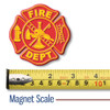 Fireman’s Cross (Maltese Cross) Magnet by Classic Magnets, Collectible Patriotic Military Souvenirs and Gifts Made in the USA