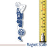 Nikola Jokić Denver Nuggets magnet shown next to measuring tape for size reference.