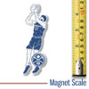 Jamal Murray Denver Nuggets magnet shown next to measuring tape for size reference.