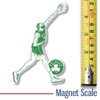 Jaylen Brown Boston Celtics magnet shown next to measuring tape for size reference.