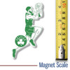 Jayson Tatum Boston Celtics magnet shown next to measuring tape for size reference.