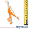 Karl-Anthony Towns New York  Knicks magnet shown next to measuring tape for scale at 5.1" x 2.9".