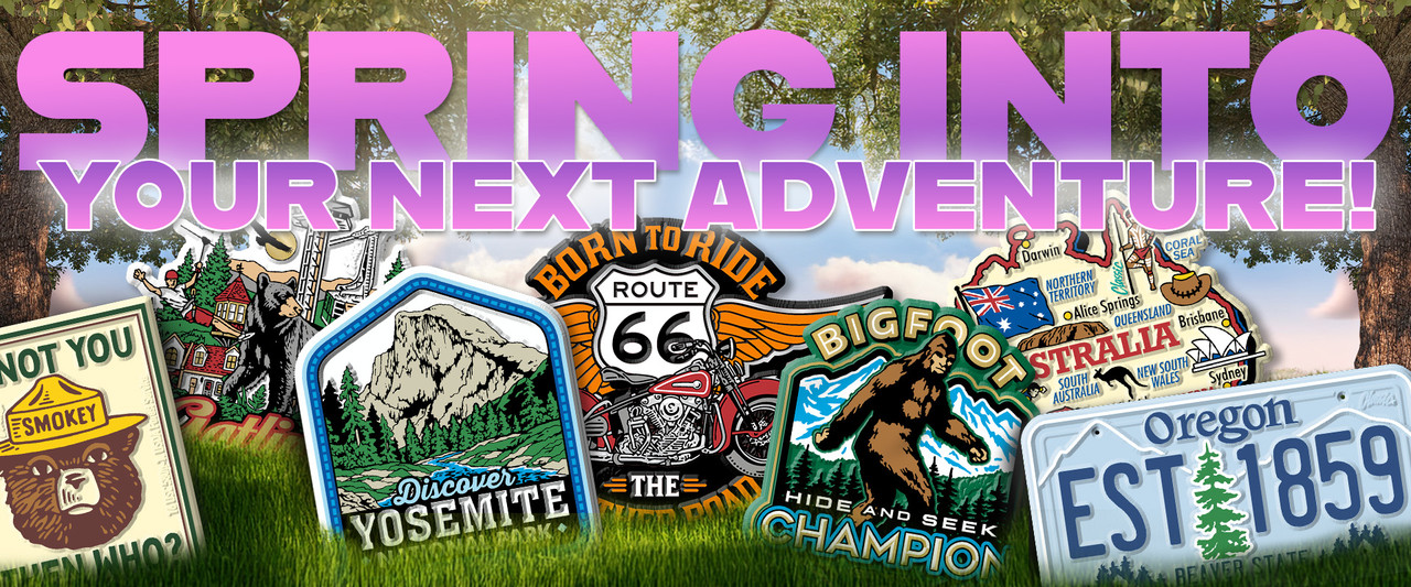Spring INTO your next adventure! Get your souvenir for all of your future and past journeys today!