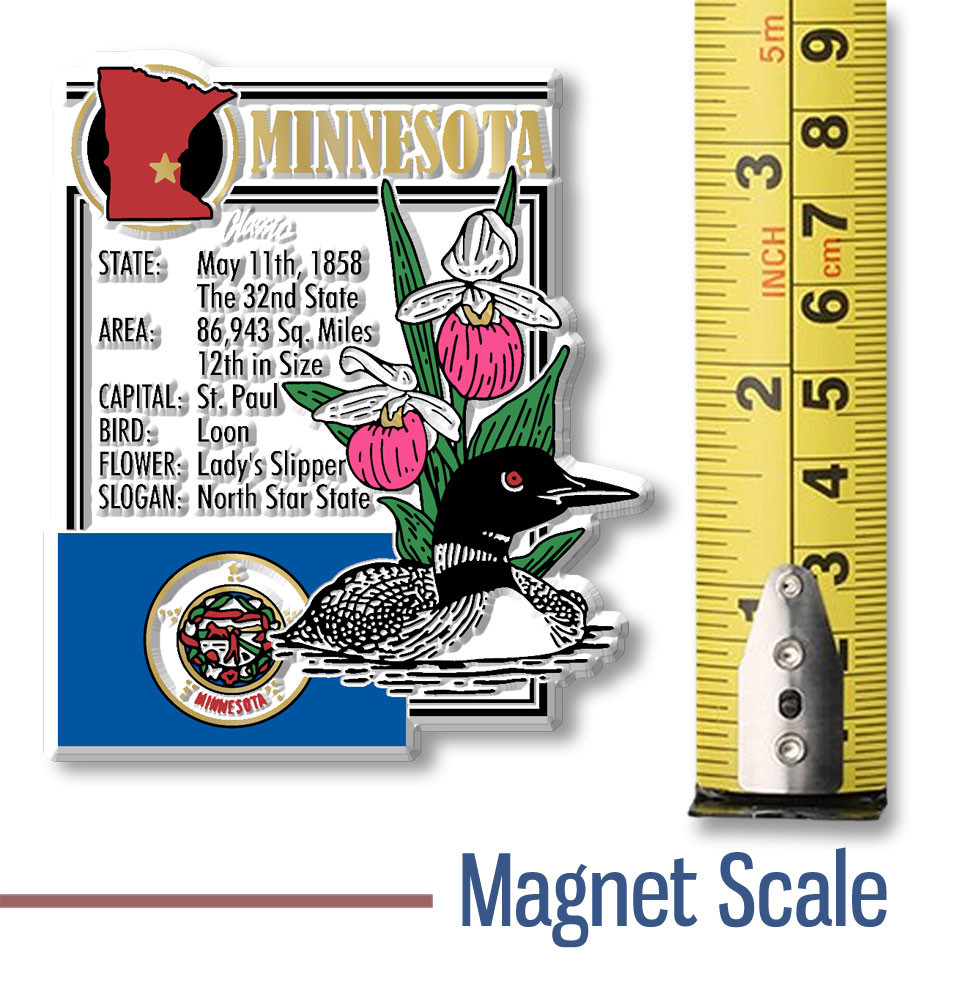 Classic Magnets 51-Piece U.S. State Magnet Set - Vintage Style Souvenir Collection, Made In USA