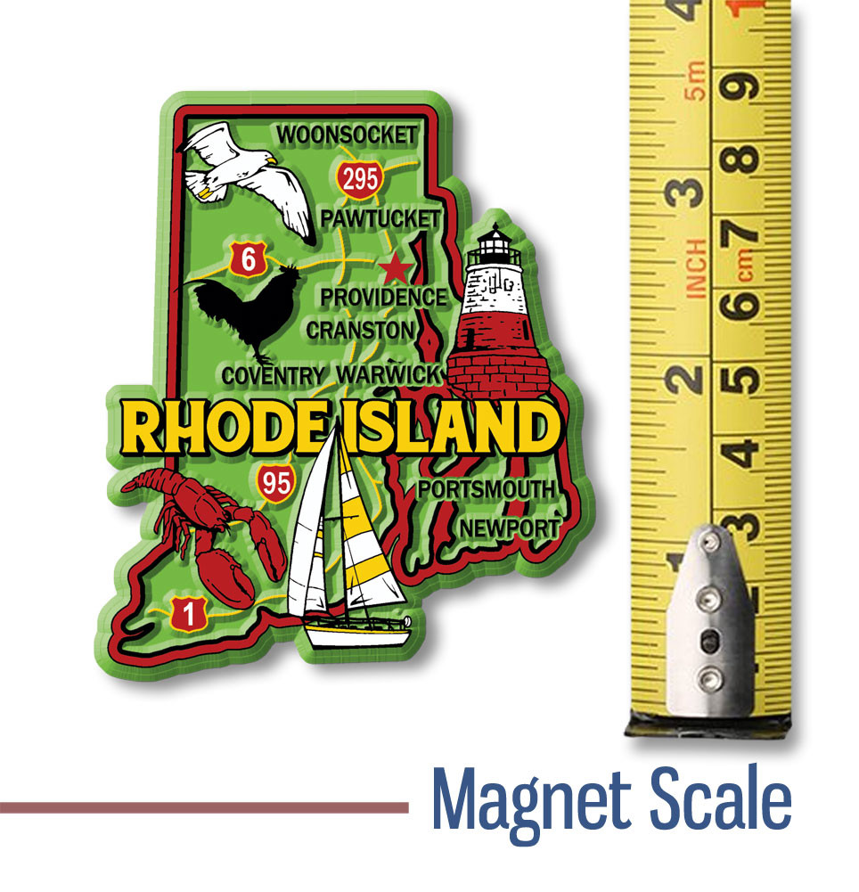 Magnet Rhode Island State Shape Magnet - 3x4 Inch Flexible Rubber ...