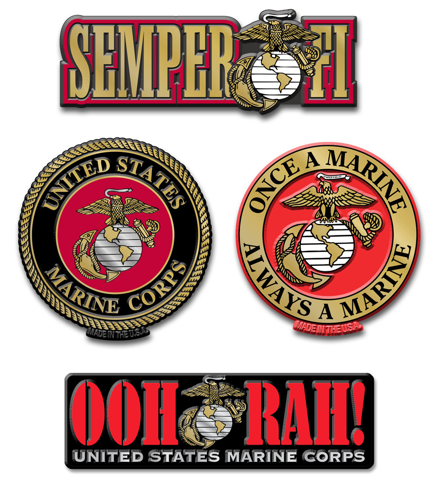 U.S. Marines Magnet Four-Piece Set by ClassicMagnets.com