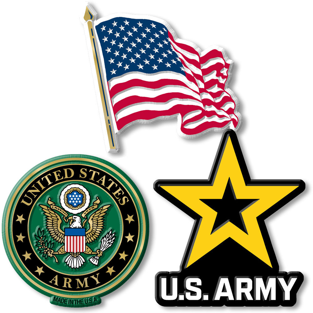 3 Piece Set of US Army Magnets by ClassicMagnets.com