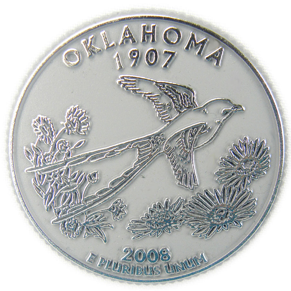 Oklahoma State Quarter Magnet - ClassicMagnets.com
