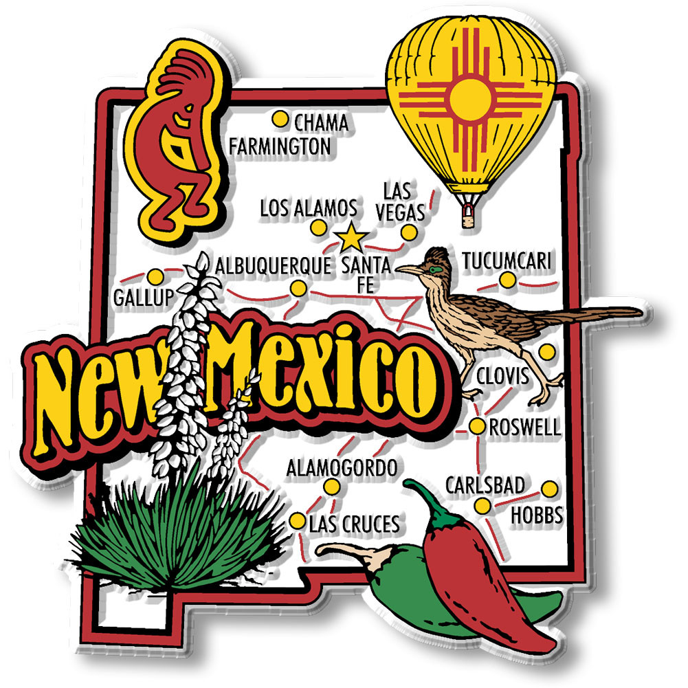 New Mexico State Jumbo Magnet by ClassicMagnets.com