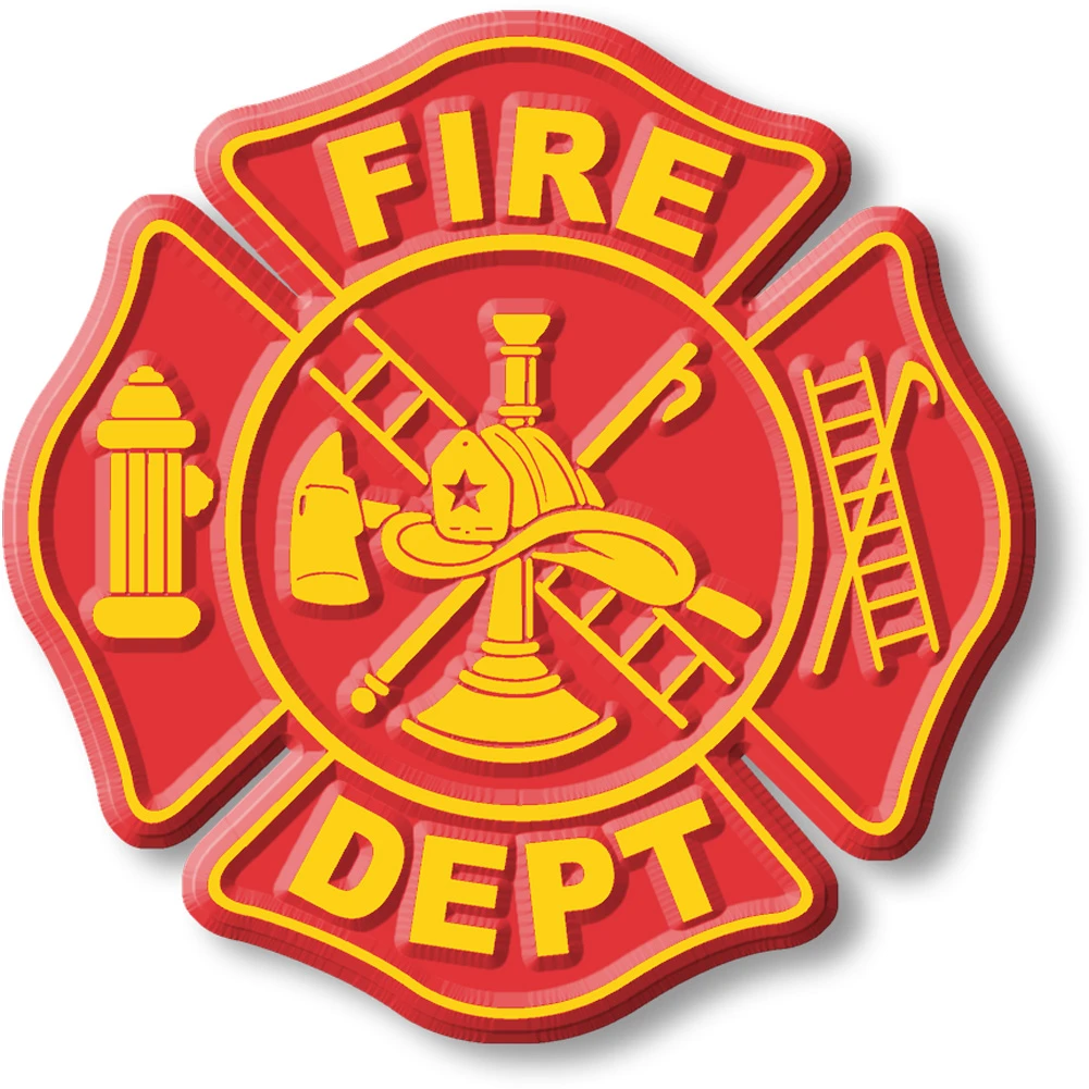 Fireman Multess Cross Fireman’s Cross (Maltese Cross) Magnet by ClassicMagnets.com