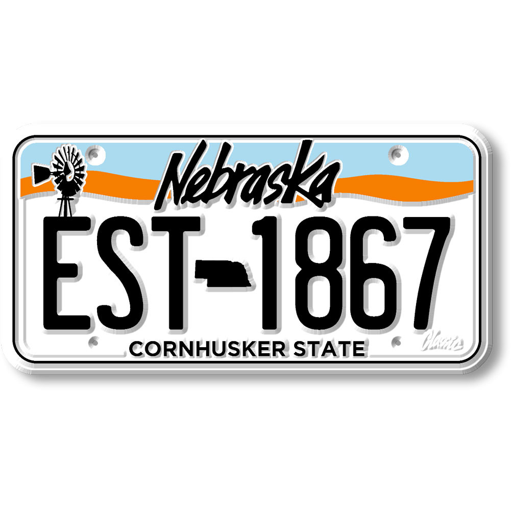 Nebraska State License Plate Magnet - ClassicMagnets.com