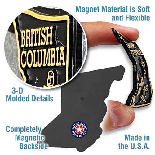 British Columbia Province Magnet by Classic Magnets, Collectible Souvenirs and Gifts Made in the USA