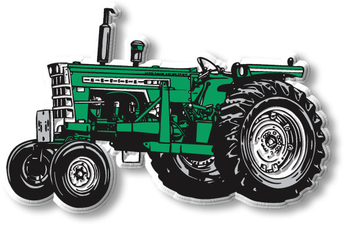 Green & White Tractor Magnet by Classic Magnets, Collectible Souvenirs Made in the USA