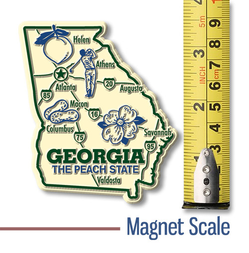 Details about   Set of Six 6 Georgia State Vintage Molded Rubber Souvenir Magnets