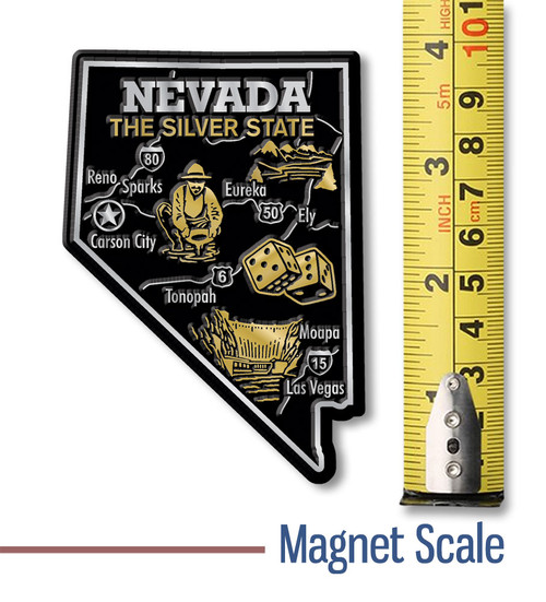 Nevada Giant State Magnet by Classic Magnets, 2.7" 3.8", Collectible Souvenirs and Gifts Made in the USA Nevada Giant State Magnet by Classic Magnets, 2.7" 3.8", Collectible Souvenirs and Gifts Made in the USA