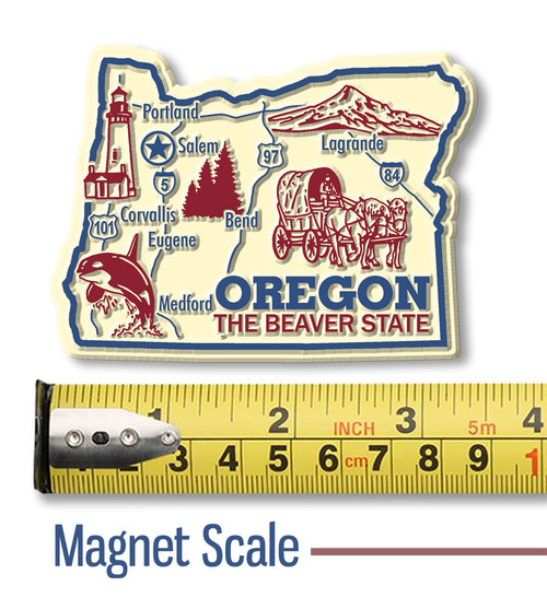 Oregon Giant State Magnet by Classic Magnets, 3.5" x 2.6", Collectible Souvenirs and Gifts Made in the USA Oregon Giant State Magnet by Classic Magnets, 3.5" x 2.6", Collectible Souvenirs and Gifts Made in the USA