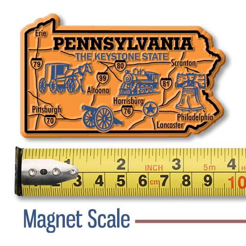 Pennsylvania Giant State Magnet by Classic Magnets, 3.8" x 2.3", Collectible Souvenirs and Gifts Made in the USA Pennsylvania Giant State Magnet by Classic Magnets, 3.8" x 2.3", Collectible Souvenirs and Gifts Made in the USA