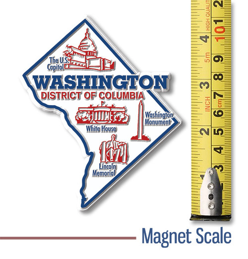 Washington, D.C. Giant State Magnet by Classic Magnets, 3.6" x 4.3", Collectible Souvenirs and Gifts Made in the USA Washington, D.C. Giant State Magnet by Classic Magnets, 3.6" x 4.3", Collectible Souvenirs and Gifts Made in the USA