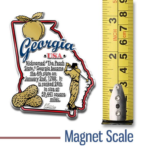 Georgia Information State Magnet by Classic Magnets, 2.4" x 3.1", Collectible Souvenirs and Gifts Made in the USA Georgia Information State Magnet by Classic Magnets, 2.4" x 3.1", Collectible Souvenirs and Gifts Made in the USA