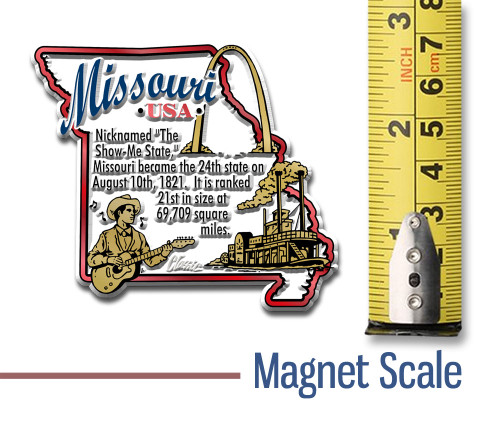Missouri Information State Magnet by Classic Magnets, 2.9" x 2.5", Collectible Souvenirs and Gifts Made in the USA Missouri Information State Magnet by Classic Magnets, 2.9" x 2.5", Collectible Souvenirs and Gifts Made in the USA