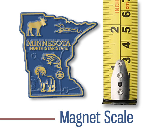 Minnesota Small State Magnet by Classic Magnets, 2" x 2.2", Collectible Souvenirs and Gifts Made in the USA Minnesota Small State Magnet by Classic Magnets, 2" x 2.2", Collectible Souvenirs and Gifts Made in the USA