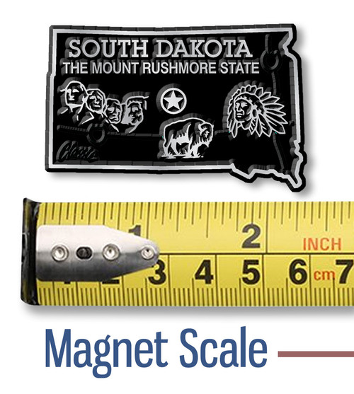 South Dakota Small State Magnet by Classic Magnets, 2.2" x 1.4", Collectible Souvenirs and Gifts Made in the USA