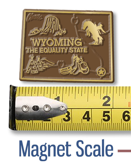 Wyoming Jumbo State Souvenir Magnet - 3.6 X 3.2 Inches, Made In USA - View #11