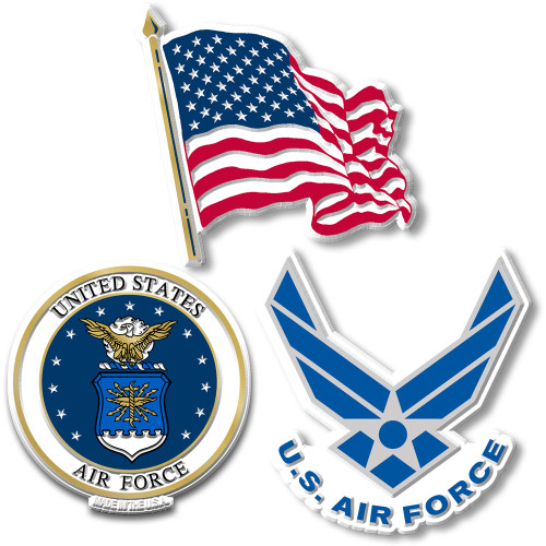 U.S. Air Force Magnet Set by Classic Magnets, 3-Piece Set, Collectible Souvenirs Made in the USA