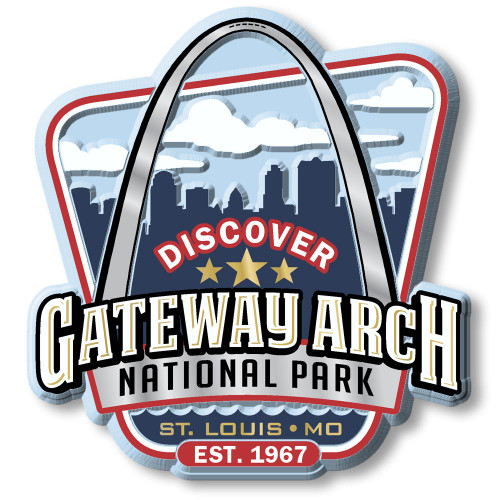 Gateway Arch National Park Magnet by Classic Magnets, Discover America Series, Collectible Souvenirs Made in the USA