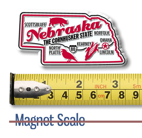 Nebraska Premium State Magnet by Classic Magnets, 3.1" x 1.6", Collectible Souvenirs and Gifts Made in the USA Nebraska Premium State Magnet by Classic Magnets, 3.1" x 1.6", Collectible Souvenirs and Gifts Made in the USA