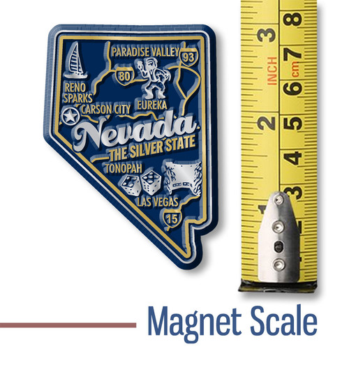 Nevada Premium State Magnet by Classic Magnets, 1.9" x 2.7", Collectible Souvenirs and Gifts Made in the USA Nevada Premium State Magnet by Classic Magnets, 1.9" x 2.7", Collectible Souvenirs and Gifts Made in the USA