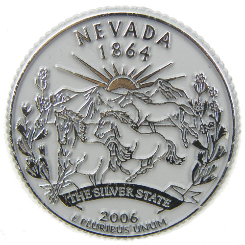 Nevada State Quarter Magnet by Classic Magnets, Collectible Souvenirs Made in the USA