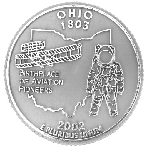 Ohio State Quarter Magnet by Classic Magnets, Collectible Souvenirs Made in the USA