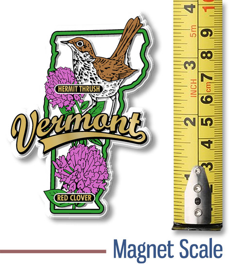 Vermont State Bird and Flower Map Magnet by Classic Magnets, Collectible Souvenirs and Gifts Made in the USA Vermont State Bird and Flower Map Magnet by Classic Magnets, Collectible Souvenirs and Gifts Made in the USA