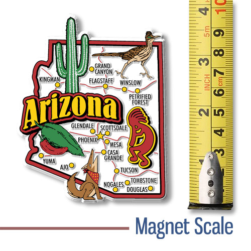 Arizona Jumbo State Magnet by Classic Magnets, Collectible Souvenirs and Gifts Made in the USA Arizona Jumbo State Magnet by Classic Magnets, Collectible Souvenirs and Gifts Made in the USA