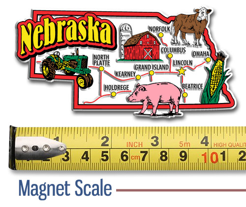 Nebraska State Kühlschrank-Magnet – Als Souvenir Oder Geschenk – PVC, Nicht Für Edelstahl