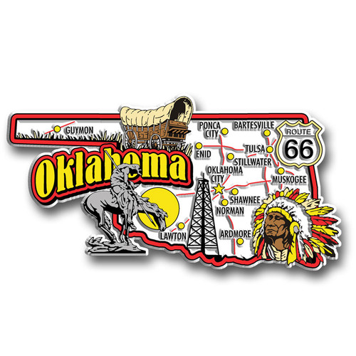 Oklahoma Jumbo State Magnet by Classic Magnets, Collectible Souvenirs and Gifts Made in the USA Oklahoma Jumbo State Magnet by Classic Magnets, Collectible Souvenirs and Gifts Made in the USA