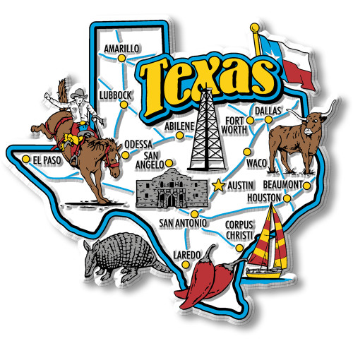 Texas Jumbo State Magnet by Classic Magnets, Collectible Souvenirs and Gifts Made in the USA Texas Jumbo State Magnet by Classic Magnets, Collectible Souvenirs and Gifts Made in the USA