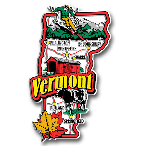 Vermont Jumbo State Magnet by Classic Magnets, Collectible Souvenirs Made in the USA