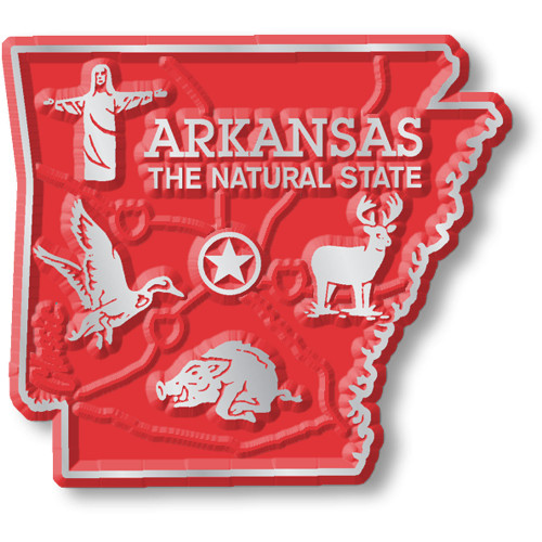 Arkansas Six-Piece State Magnet Set by Classic Magnets, Includes 6 Unique Designs, Collectible Souvenirs and Gifts Made in the USA